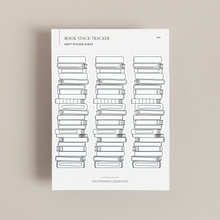 Load image into Gallery viewer, Book Tracker Stack Sticker Sheet