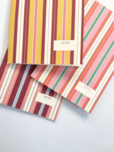 Load image into Gallery viewer, Felix / Vintage Style Striped Notebook: A6