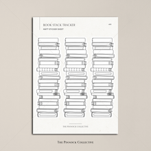 Load image into Gallery viewer, Book Tracker Stack Sticker Sheet