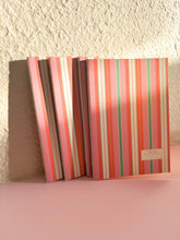 Load image into Gallery viewer, Felix / Vintage Style Striped Notebook: A6