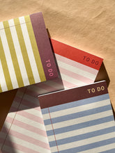 Load image into Gallery viewer, Striped To-Do List Pad / DL Size: Pink
