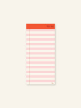 Load image into Gallery viewer, Striped To-Do List Pad / DL Size: Pink

