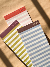 Load image into Gallery viewer, Striped To-Do List Pad / DL Size: Olive
